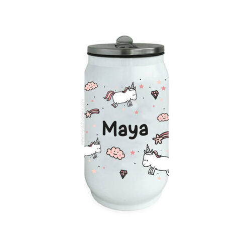 Personalised Insulated Can with Straw Thumbnail